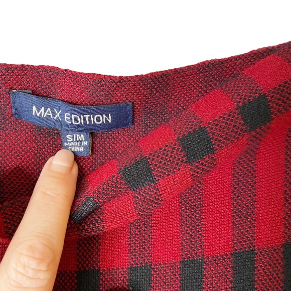 Vintage Max Edition Tartan Plaid Schoolgirl Preppy Academia Skater Skirt Red S/M - Picture 6 of 7
